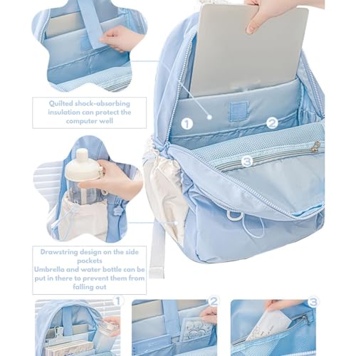 Rosy Posy Backpack, Rosyposy Backpack, Cream Star Series Large Capacity Drawstring Back pack Chicchoi, Chic Choi Back Pack (Pink)3