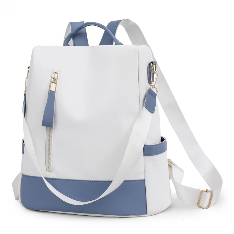 Image of Zibuyu Fashion Backpack Bags for Women, Soft PU Leather Backpack, Secure Travel Backpack with Full Open Back Zipper, Multi Pocket Day Bag Backpack with Shoulder Strap & Handle