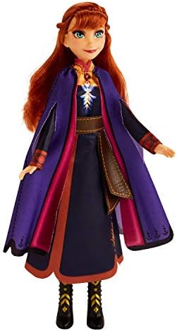 Disney Frozen Singing Anna Fashion Doll with Music Wearing a Purple Dress Inspired by Disney Frozen 2, Toy For Kids 3 Years and Up