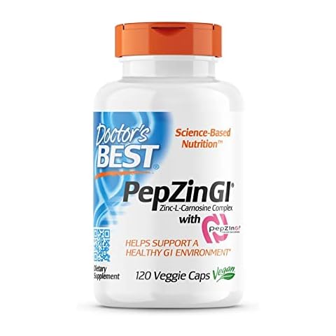 Doctor's Best, PepZinGI, Zinc-L-Carnosine Complex, 120 Vegan Capsules, Lab Tested, Minerals, Gluten Free, SOYA Free, Vegetarian Cover