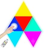 Triangle Wall Lights Smart LED Light Panels with Remote Control,Modular Touch Sensitive RGB Wall...