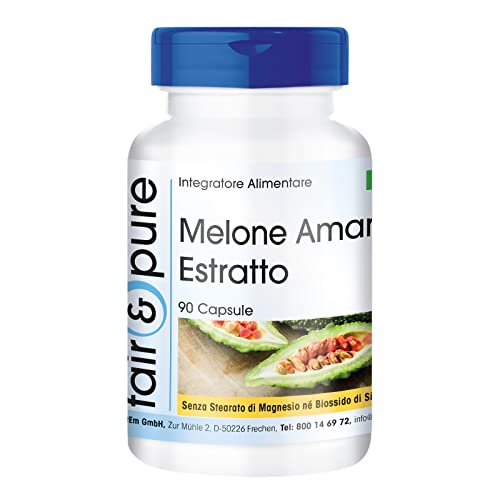 Fair & Pure® - Estratto di melone amaro 500mg con cromo - Vegan - 90 Capsule