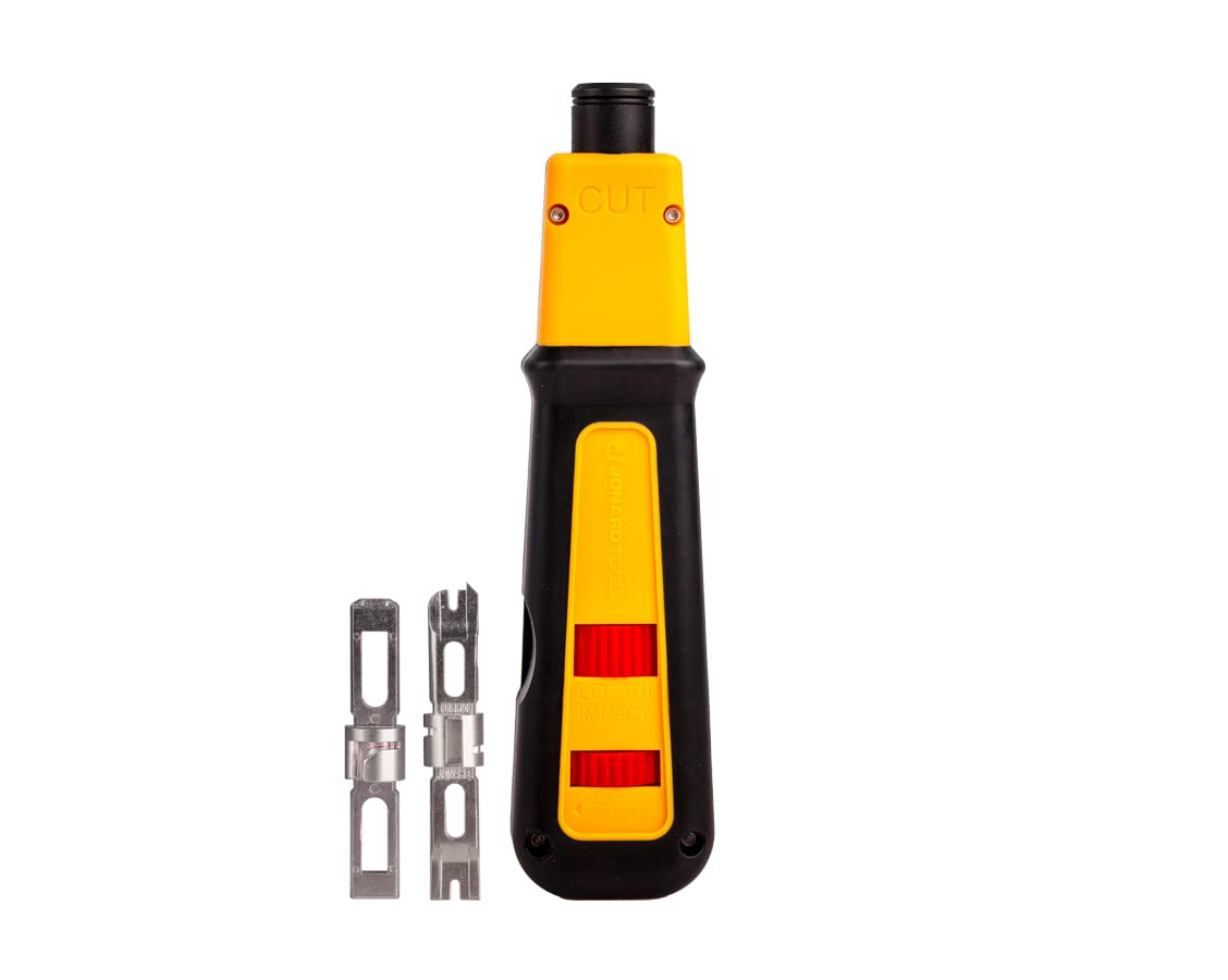 Jonard Tools EPDS-91461, Manual Punchdown Tool with Grip and 2 Steel Blades 66 and 110 for Punchdown Blocks