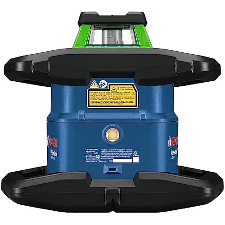 BOSCH GRL4000-90CHVK REVOLVE 18V Connected Green-Beam Self-Leveling Horizontal/Vertical Rotary Laser Kit, Includes CORE18V 4 Ah Battery & Charger, Tripod, Rod, Receiver, Carrying Case, Accessories