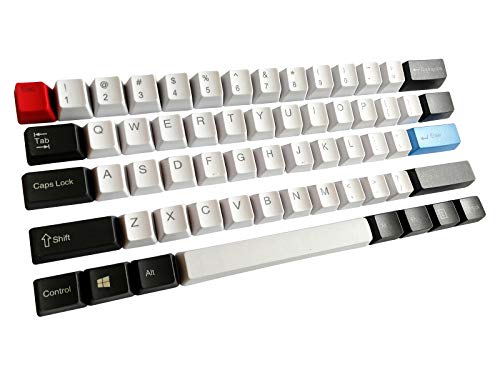Feicuan 61 Teclas Keycaps ANSI Layout perfil OEM grosso PBT Keycaps Set para 60 % teclado mecânico (sem teclado) - Top Print