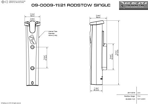 Rail Blaza (レイルブレイザ) ロッドストウ (ロッドホルダー) シングル ボート マウント パーツ 4枚目