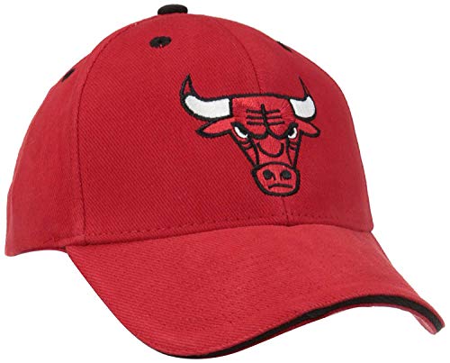 NBA Chicago Bulls Primary Logo Structured Adjustable Cap, Red, One Size Fits All