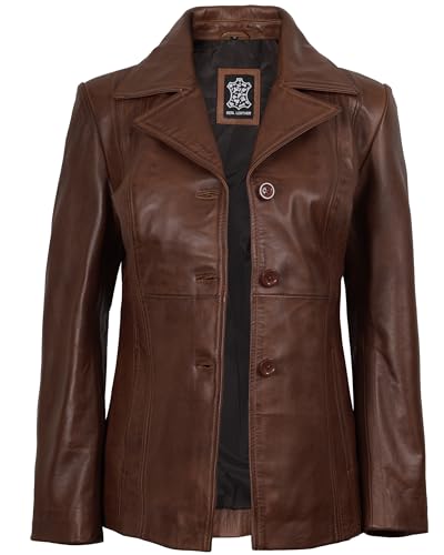 Decrum Leather Blazers for Women - Stylish Blazer Style Casual Real Lambskin Leather Jacket Women2