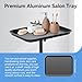 VERYTOP Salon Tray Premium Aluminum Tattoo Tray on Wheels Salon Trolley Cart Adjustable Height Storage Cart for Clinic Spa (36inch)