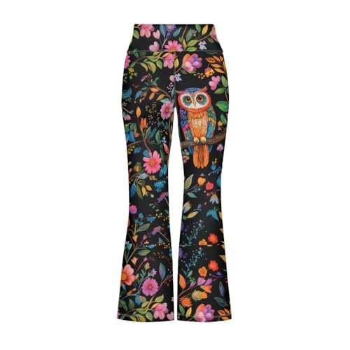 Image of Girls Flare Leggings 5-14T Cute Bell Bottoms for Girl Yoga Pants for Gym