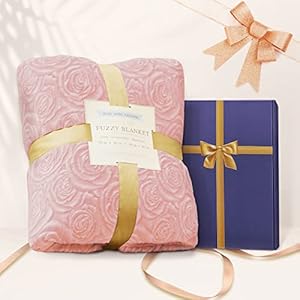 Rose Throw Blankets Valentines Gifts for Girlfriend Birthday Gifts for Her Women Gifts Super Soft Cozy Blankets for Sofa…