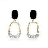 Joluzuk Pendientes colgantes de plata 925 chapados en plata para mujer, aretes de aro con diamantes de moda, ligeros, hipoalergénicos, minimalistas, estéticos, joyería de moda para regalos de Navidad