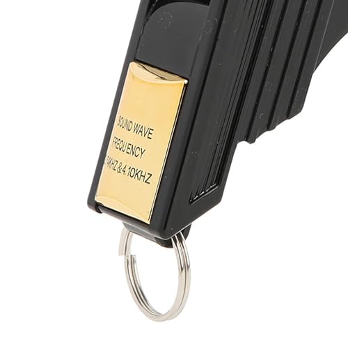 Silbato para árbitro de baloncesto negro dorado miniatura 5