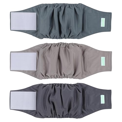 wegreeco Washable Male Dog Belly Band (Stylish Pattern)- Pack of 3 - Washable Male Dog Belly Wrap, Dog Diapers Male (XX-Large)