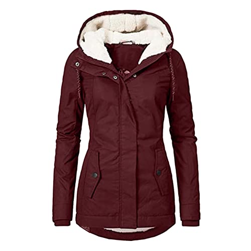 BIAJIAZHUA Winter Parka Women, Windproof Winter Jacket Ladies Long, Cozy