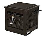 SmartTrak Elite™ 225 ft. Wicker Garden Hose Reel & Hideaway, Java Brown – Smart Hose Guide System, Holds Up to 225 ft. of 5/8 in. Hose, Weather-Resistant Resin, Fully Assembled
