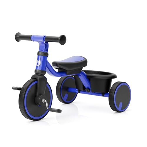 67i Tricycle for Toddlers 1-3 Years Olds Toddler Kids Tricycle for Boys Girls Baby Kids Trikes Tricycle for 18 Month to 3 Years Trikes for Toddlers Kids with Adjustable Seat and Storage Basket (Blue