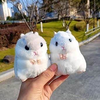 Cute Khaki Plush Hamster Keychain Charm, Decorative Accessory for Wallets, Backpacks, Handbags and Car Interiors, Soft Stuffed Animal Pendant - Image 5