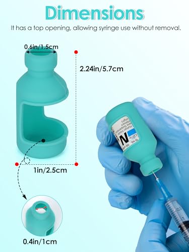 Image of YOUSHARES Insulin Vial Cover Insulin Bottle Protector - Silicone Protective Case for 10ml Short Insulin Vials, Durable Vial Case, Soft and Flexible Diabetes Vial Care