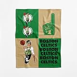 NBA Boston Celtics Officially Licensed Baby Swaddle Blanket, 40 x 50 in, Soft Lightweight Polyester, Domino Design