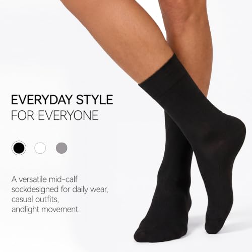 NIASOUL 6 Pack Mens Cotton Dress Socks,Lightweight Mini Crew Socks - image 2