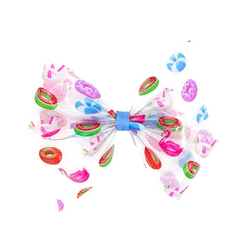 Nœud de piscine Wee Ones en vinyle imprimé accessoire cheveux fille pour l'été