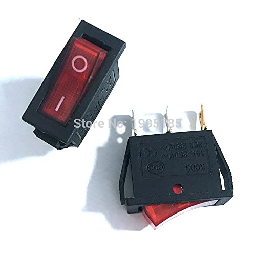 Interrupteur d'alimentation CD3 rouge 15A pour réparer le petit électroménager