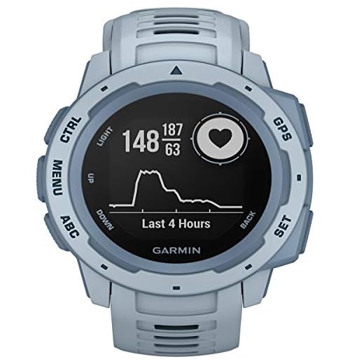 Garmin Instinct, Rugged Outdoor Watch with GPS, Features GLONASS and Galileo, Heart Rate Monitoring and 3-Axis Compass, Sea Foam