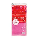 Cure Series Japanese Exfoliating Bath Towel from OHE - Normal Weave - Pink 100cm