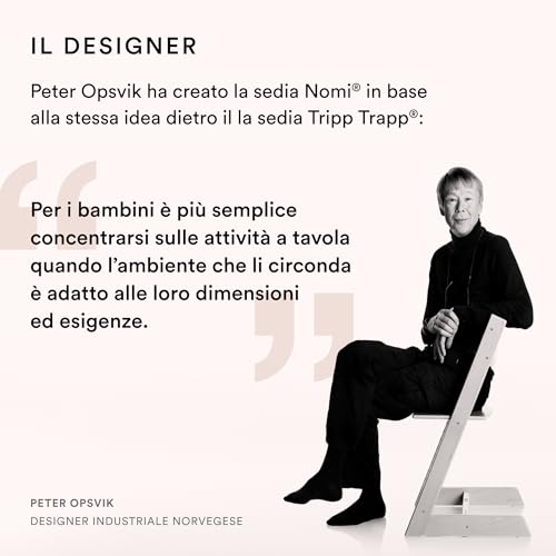 Newborn Set Stokke Nomi, Black/Grey Sand - Include Una Cintura Di Sicurezza A 5 Punti E Un Set Di Tessuti Reversibili E Lavabili - Compatibile Con Tutte Le Sedie Stokke Nomi - 8