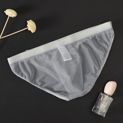 Mens Ultra Thin Breathable Mesh Elephant Nose Pouch Triangle Briefs Underwear Hip Coverage Bikini Panties4