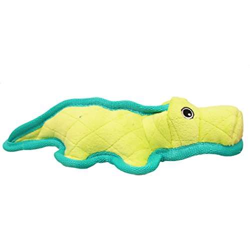 Boss Pet Chomper 11" Junior Gladiator Gator With Ballistic Nylon Edging & Hidden Dog Toy, Medium, Multicolor #TOP2