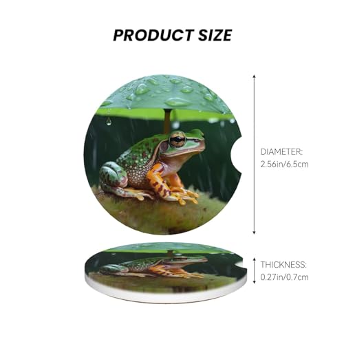 2 Posavasos de Cerámica para Auto con Base de Corcho miniatura 3
