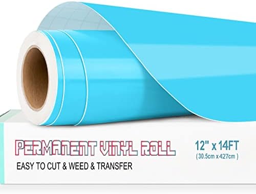 Lya Vinyl Permanent Vinyl for Cricut, 12" x 14Ft Matte Black Self Adhesive Vinyl Sheet for Cricut, Silhouette Cameo, Vinyl Roll for Deco, and Other DIY Projects