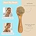 4pcs Dry Brushing Body Brush Set for Lymphatic Drainage-Natural Bristle Dry Skin Brush +Facial Dry Brush for Face+Dry Skin Exfoliating Scrubber+Wood Therapy Massage Tool. Gua Sha, Anti-Cellulite.