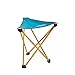 Uquip Trinity L - Sgabello pieghevole robusto e portatile, 42x7 cm, peso 350g, Blu