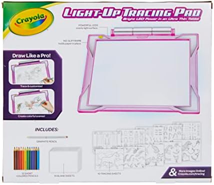 Crayola - Light Up Tracing Pad, LED Light Up Board, Creative Draw and Color Activity, Gift Idea, Recommended Age: From 6 Years Old