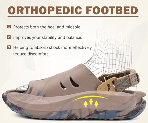 Image of COFACE Mens Orthotic Clogs Orthopedic Mules for Men Recovery Sandals Man Plantar Fasciitis Summer Casual Size 7-15