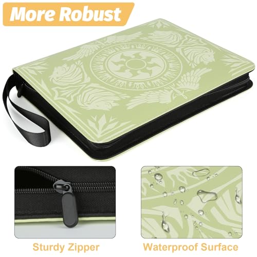 Image of 9-Pocket Card Binder for MTG,720 Double Sided Pocket PU Trading Collection Binder,Premium Collector Card Album for MTG,TCG,Yugioh,Game Cards (Yellow)