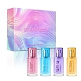 Escentuals Mini Perfume for Women Gift Set (4 x 25ml) – White Musk, Candy, Vanilla, Pistachio – Sweet, Floral & Gourmand Eau de Parfums – Vegan, Cruelty-Free & Travel-Friendly – Lasts up to 6 Hours