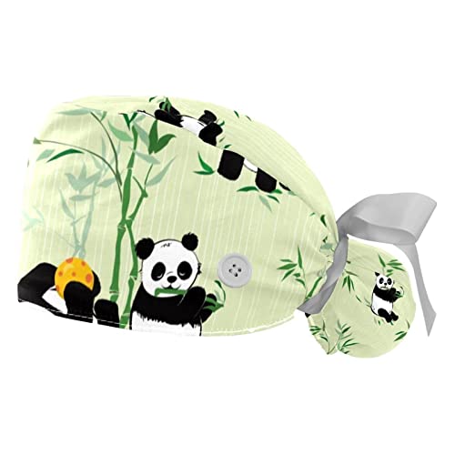 Chapeaux bouffants motifs animaux : casquette de travail réglable et mixte avec imprimé panda