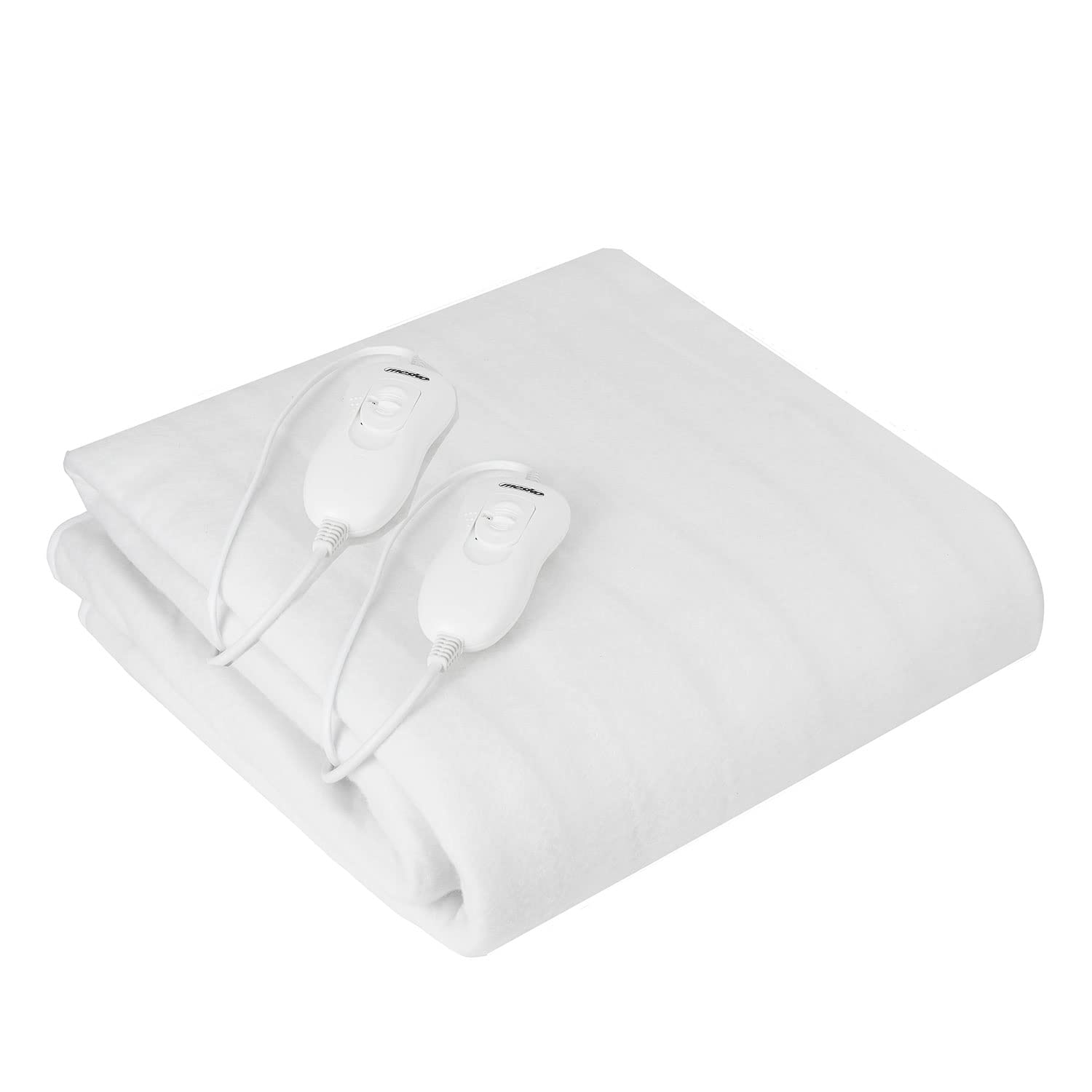 Mesko MS7420 Wärmeunterbett, 150 x 160 cm, Abschaltautomatik, Überhitzungsschutz, 3 Temperatursstufen, Bettwärmer fur Doppel Bett, Waschbar, Elektrisches Matratzenheizung, Weiß, 120W