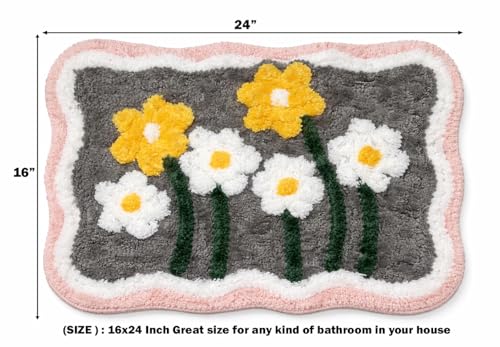 Image of HOMEKART Microfiber Bath Mat 2000 GSM, Super Soft & Absorbent Anti-Skid Bathroom Floor Mat, Quick Dry Door Mat for Bathroom, Bedroom & Kitchen (40x60 cm, Grey) Pack of 1