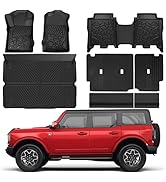 Yeekue Floor Mat Trunk Mat and Back Seat Cover for Ford Bronco Accessories 4 Door 2023 2022 2021