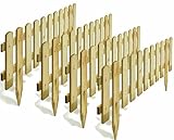 TradeFirst Pack of 4 X Picket Fence Panel Wooden Fence Panel Garden Fencing