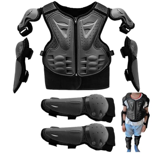 Protector de pecho para motocross Dianzan infantil con coderas articuladas anticaídas 7