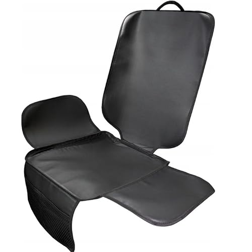 AGMI Mata ochronna pod fotelik samochodowy z uszami ochraniacz pokrowiec ISOFIX (Eko skóra)