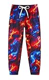 Goodstoworld Jogginghose Kinder Hosen Jungs Trainingshose Mädchen Sporthose Freizeithose Bunt Malerei Trainingsanzug Bottoms 3D Druck Bunt 12-13 Jahre 160
