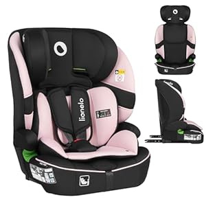Lionelo LO-BILLY I-SIZE Kindersitz, 76-150 cm, von ca. 15 Monaten bis 12 Jahren, ISOFIX- oder Sicherheitsgurtmontage, verstellbare Kopfstütze, Seitenschutz, Standard R129