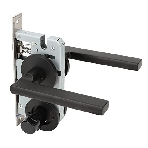 Fdit Serrure de Porte de Chambre à Coucher, Levier de Porte d'intimité, Poignée de Serrure de Intérieure, Conception de Grille en Acier Inoxydable Robuste...